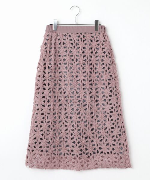 SEASON STYLE LAB/シーズンスタイルラボ フラワーレーススカート ピンク 40 SEASON STYLE LAB/シーズンスタイルラボ フラワーレーススカート ピンク 40