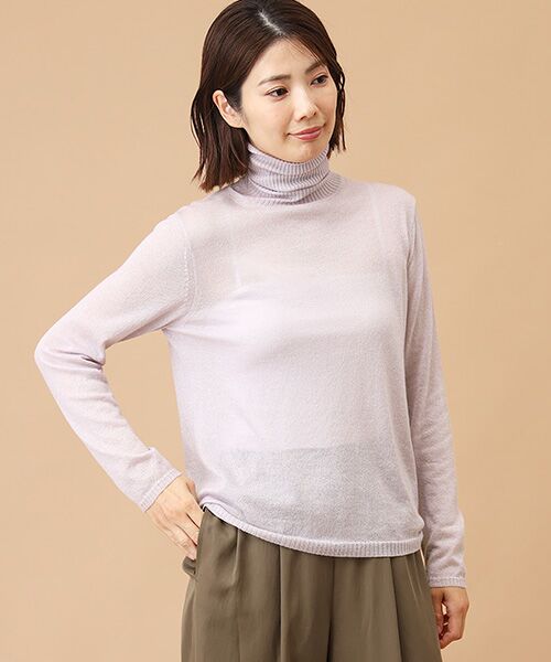 SEASON STYLE LAB / シーズンスタイルラボ ニット・セーター | シアーラメタートルネックセーター | 詳細2