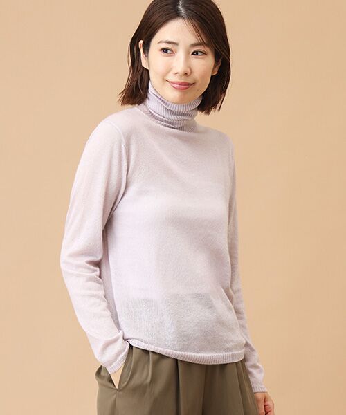 SEASON STYLE LAB/シーズンスタイルラボ シアーラメタートルネックセーター ラベンダー 36 SEASON STYLE LAB/シーズンスタイルラボ シアーラメタートルネックセーター ラベンダー 36
