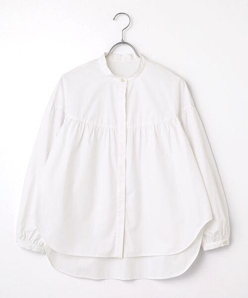 SEASON STYLE LAB/シーズンスタイルラボ ブロードギャザーブラウス オフホワイト 40 SEASON STYLE LAB/シーズンスタイルラボ ブロードギャザーブラウス オフホワイト 40