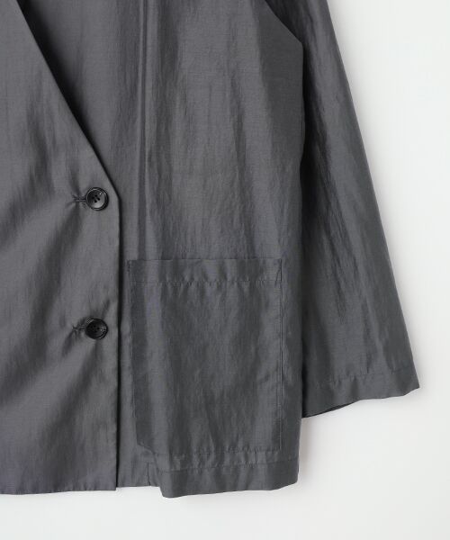 SEASON STYLE LAB / シーズンスタイルラボ ノーカラージャケット | シアーノーカラージャケット | 詳細3