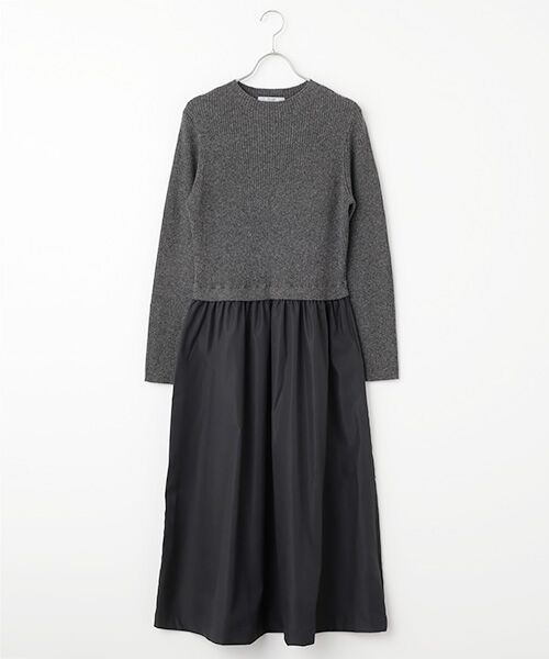 SEASON STYLE LAB/シーズンスタイルラボ ドッキングワンピース チャコールグレー 40 SEASON STYLE LAB/シーズンスタイルラボ ドッキングワンピース チャコールグレー 40