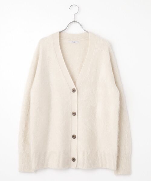 SEASON STYLE LAB/シーズンスタイルラボ ファー加工カーディガン オフホワイト 40