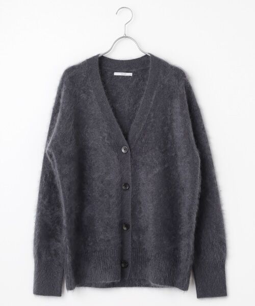 SEASON STYLE LAB/シーズンスタイルラボ ファー加工カーディガン チャコールグレー 40