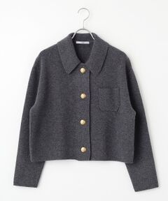 SEASON STYLE LAB / シーズンスタイルラボ ニット・セーター | ダブルフェイスショートジャケット