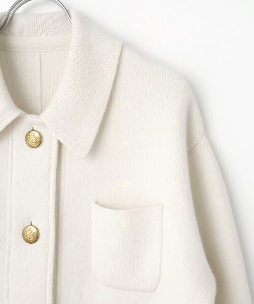 SEASON STYLE LAB / シーズンスタイルラボ ニット・セーター | ダブルフェイスショートジャケット | 詳細2