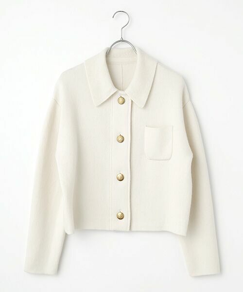 SEASON STYLE LAB / シーズンスタイルラボ ニット・セーター | ダブルフェイスショートジャケット | 詳細7