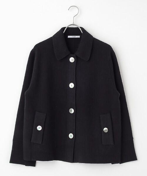 SEASON STYLE LAB/シーズンスタイルラボ ダブルフェイスミドル丈コート ブラック 38