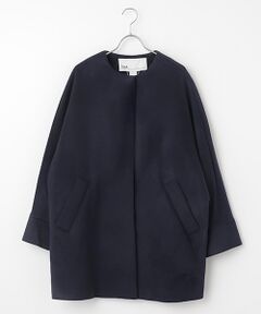 ノーカラーテントコート