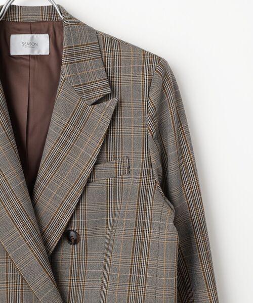 SEASON STYLE LAB / シーズンスタイルラボ テーラードジャケット | グレンチェックジャケット | 詳細2