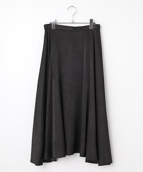 SEASON STYLE LAB/シーズンスタイルラボ サテンフレアスカート ブラック 40 SEASON STYLE LAB/シーズンスタイルラボ サテンフレアスカート ブラック 40