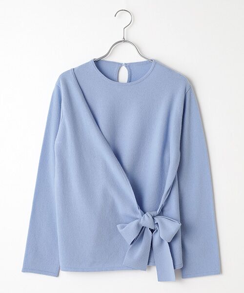 SEASON STYLE LAB/シーズンスタイルラボ カシュクールニット サックス 38 SEASON STYLE LAB/シーズンスタイルラボ カシュクールニット サックス 38