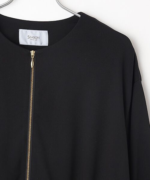 SEASON STYLE LAB / シーズンスタイルラボ ノーカラージャケット | カルゼポンチブルゾン | 詳細2