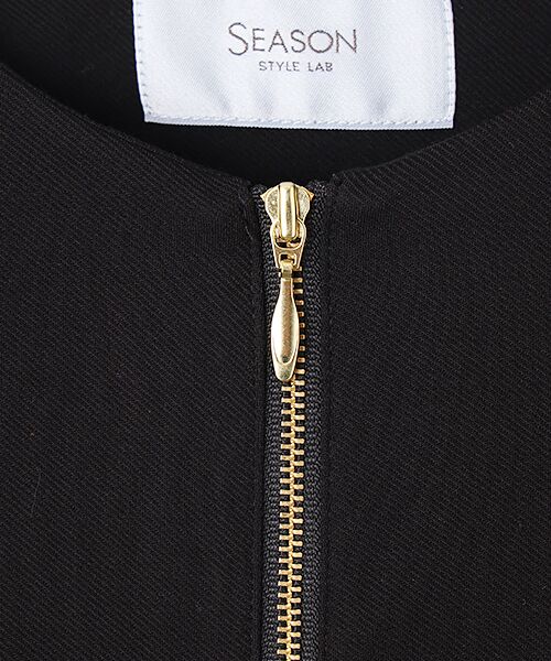 SEASON STYLE LAB / シーズンスタイルラボ ノーカラージャケット | カルゼポンチブルゾン | 詳細5