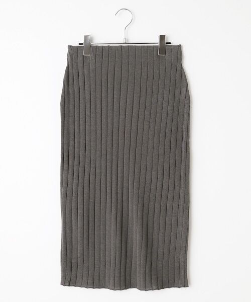 SEASON STYLE LAB/シーズンスタイルラボ シアーリブニットスカート チャコール 38 SEASON STYLE LAB/シーズンスタイルラボ シアーリブニットスカート チャコール 38