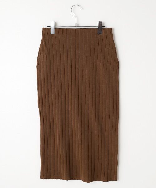 SEASON STYLE LAB / シーズンスタイルラボ ロング・マキシ丈スカート | シアーリブニットスカート | 詳細3