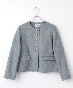 メランジノーカラージャケット