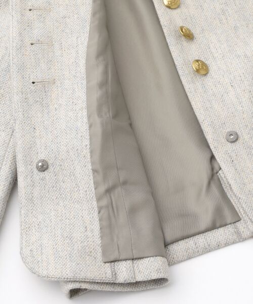 SEASON STYLE LAB / シーズンスタイルラボ ノーカラージャケット | メランジノーカラージャケット | 詳細5