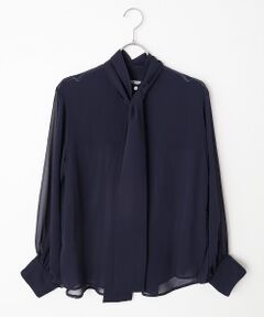 SEASON STYLE LAB / シーズンスタイルラボ シャツ・ブラウス | ドビーシフォンボウタイブラウス