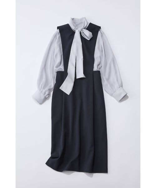 SEASON STYLE LAB / シーズンスタイルラボ シャツ・ブラウス | ドビーシフォンボウタイブラウス | 詳細1