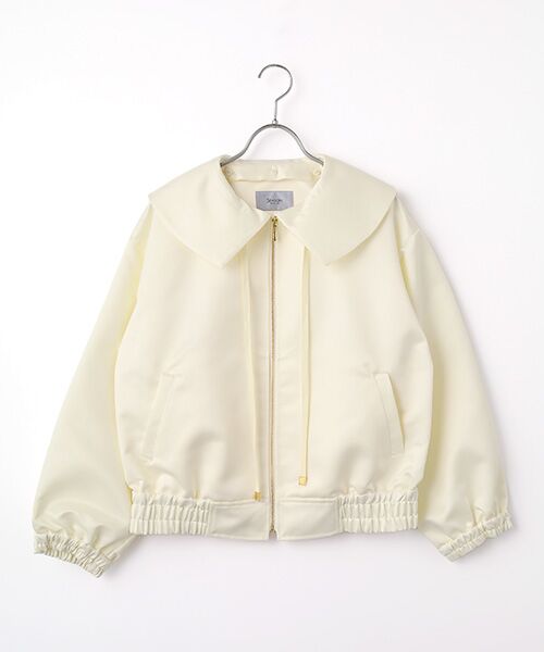 SEASON STYLE LAB / シーズンスタイルラボ ブルゾン | ビックカラーブルゾン（アイボリー）