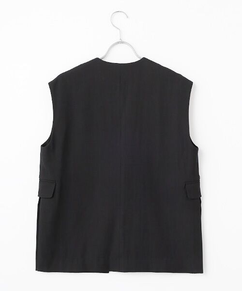 SEASON STYLE LAB / シーズンスタイルラボ ベスト | リネンツイルジレ | 詳細1