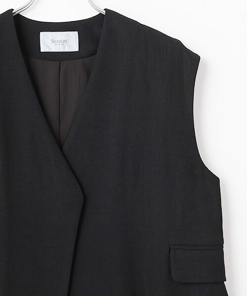 SEASON STYLE LAB / シーズンスタイルラボ ベスト | リネンツイルジレ | 詳細2