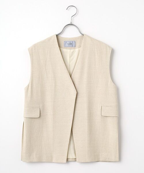 SEASON STYLE LAB / シーズンスタイルラボ ベスト | リネンツイルジレ（ベージュ）