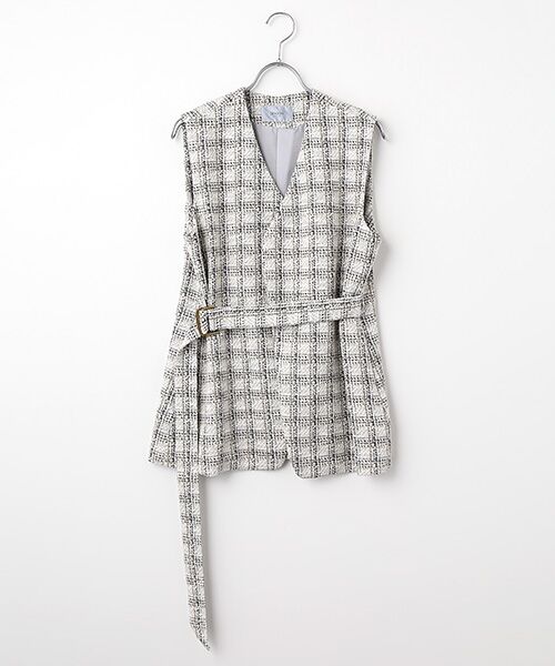 SEASON STYLE LAB / シーズンスタイルラボ ベスト | ツイードジレ（ブラック）