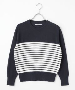 SEASON STYLE LAB / シーズンスタイルラボ ニット・セーター | ボーダードルマンニット