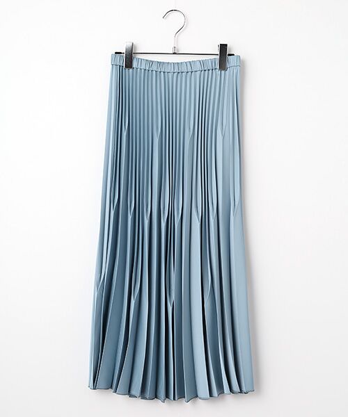 SEASON STYLE LAB / シーズンスタイルラボ ロング・マキシ丈スカート | ランダムプリーツスカート（ブルー）