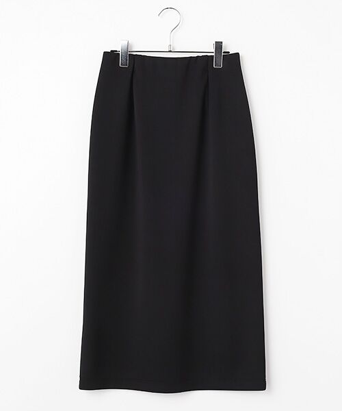 SEASON STYLE LAB / シーズンスタイルラボ ロング・マキシ丈スカート | ポンチIラインスカート（ブラック）