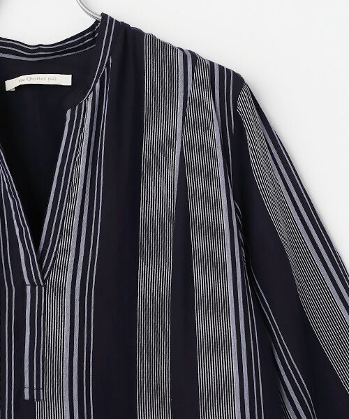 SEASON STYLE LAB / シーズンスタイルラボ ロング・マキシ丈ワンピース | Cotton Voile Stripe Panel Dress | 詳細2