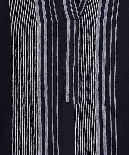 SEASON STYLE LAB / シーズンスタイルラボ ロング・マキシ丈ワンピース | Cotton Voile Stripe Panel Dress | 詳細5