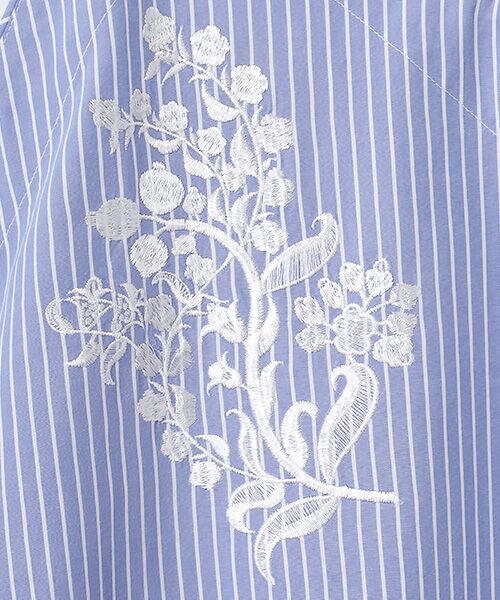 SEASON STYLE LAB / シーズンスタイルラボ ロング・マキシ丈ワンピース | Cotton Poplin Mimosa Embroidery Cami Dress | 詳細5