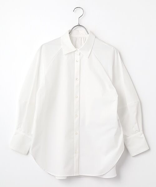 SEASON STYLE LAB / シーズンスタイルラボ シャツ・ブラウス | ツイルストレッチシャツ（オフ）