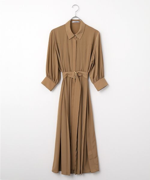 SEASON STYLE LAB / シーズンスタイルラボ ロング・マキシ丈ワンピース | ピンタックシャツドレス | 詳細3