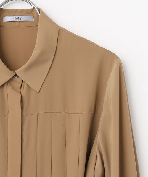 SEASON STYLE LAB / シーズンスタイルラボ ロング・マキシ丈ワンピース | ピンタックシャツドレス | 詳細5