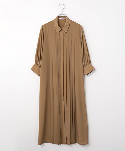 SEASON STYLE LAB / シーズンスタイルラボ ロング・マキシ丈ワンピース | ピンタックシャツドレス | 詳細8