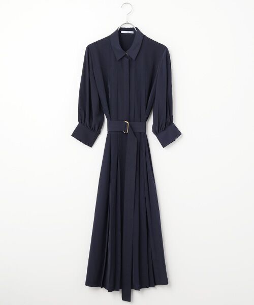 SEASON STYLE LAB / シーズンスタイルラボ ロング・マキシ丈ワンピース | ピンタックシャツドレス | 詳細10