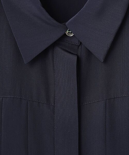 SEASON STYLE LAB / シーズンスタイルラボ ロング・マキシ丈ワンピース | ピンタックシャツドレス | 詳細11