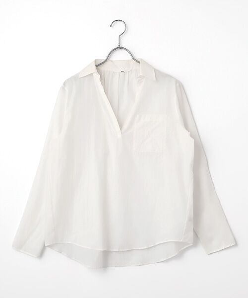 SEASON STYLE LAB / シーズンスタイルラボ シャツ・ブラウス | コットンシルクスキッパーシャツ（ホワイト）