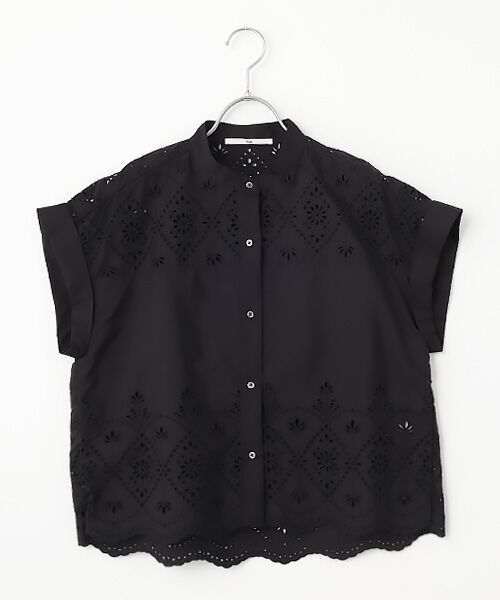 SEASON STYLE LAB / シーズンスタイルラボ シャツ・ブラウス | レースフレンチシャツ（ブラック）