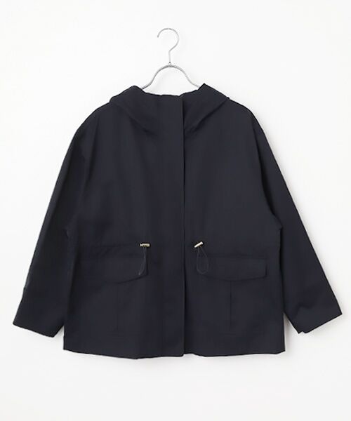 SEASON STYLE LAB / シーズンスタイルラボ ブルゾン | ドロストフーデッドブルゾン（ネイビー）