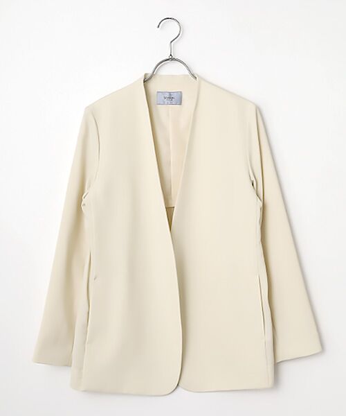 SEASON STYLE LAB / シーズンスタイルラボ ノーカラージャケット | ノーカラージャケット（アイボリー）