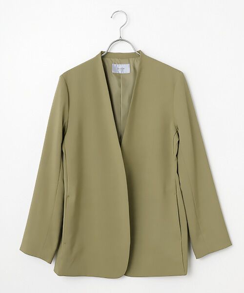 SEASON STYLE LAB / シーズンスタイルラボ ノーカラージャケット | ノーカラージャケット（ベージュ）