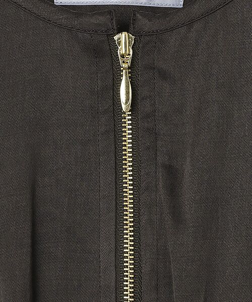 SEASON STYLE LAB / シーズンスタイルラボ ノーカラージャケット | ノーカラーギャザーブルゾン | 詳細5