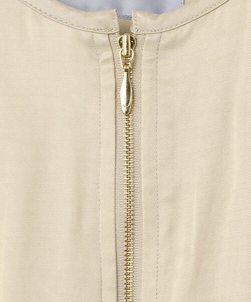 SEASON STYLE LAB / シーズンスタイルラボ ノーカラージャケット | ノーカラーギャザーブルゾン | 詳細6