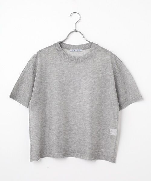 SEASON STYLE LAB / シーズンスタイルラボ ニット・セーター | シアーラメクルーネックニット（シルバー）