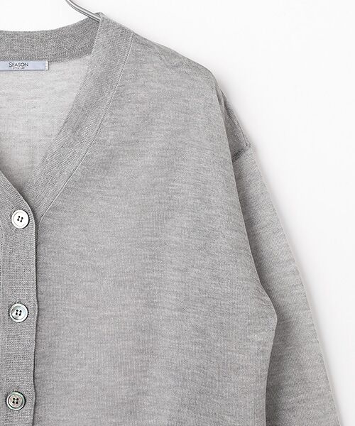 SEASON STYLE LAB / シーズンスタイルラボ カーディガン・ボレロ | シアーラメVネックニットカーディガン | 詳細3